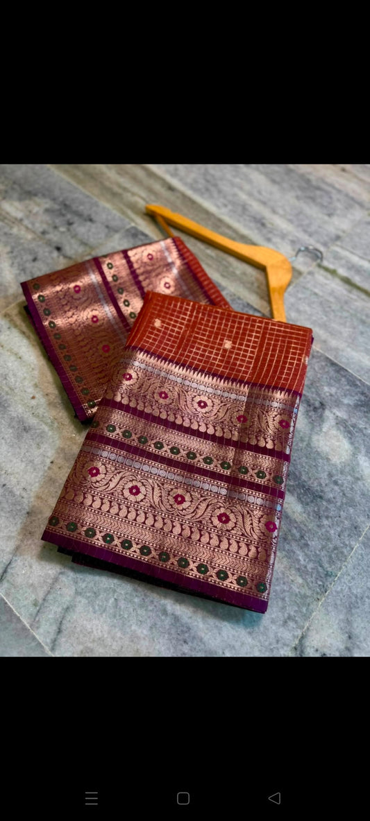 Mala Semi Katan silk saree