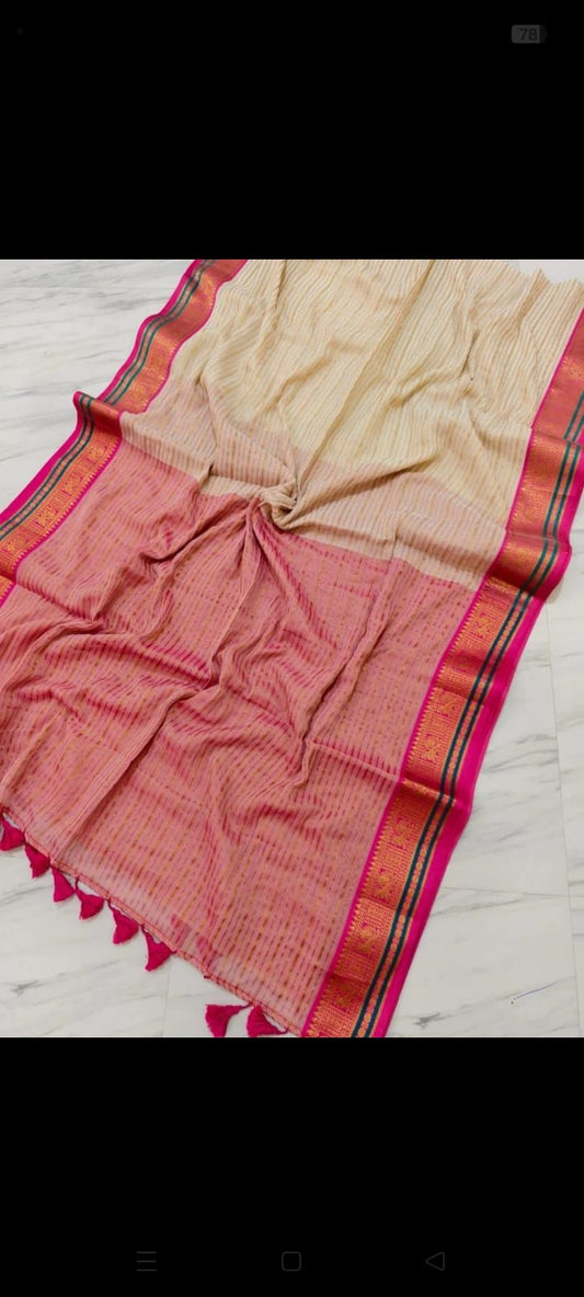 Ganga Mulcotton saree ♥️