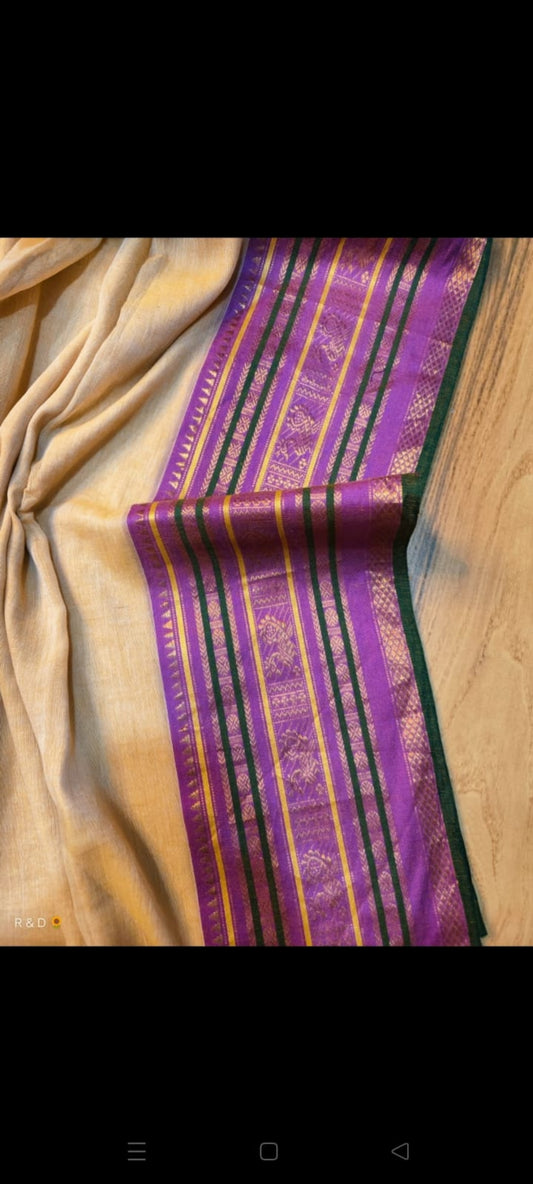 Kanchi Violet -Mul Cotton