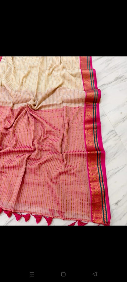 Ganga Mulcotton saree ♥️